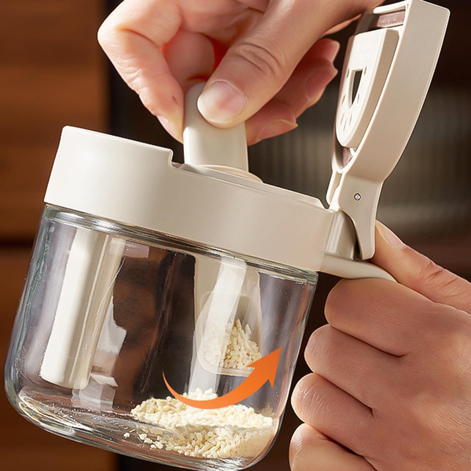Commercial Kitchen Utensil Organizer - Seasoning Bottles with Spoon Condiment Glass