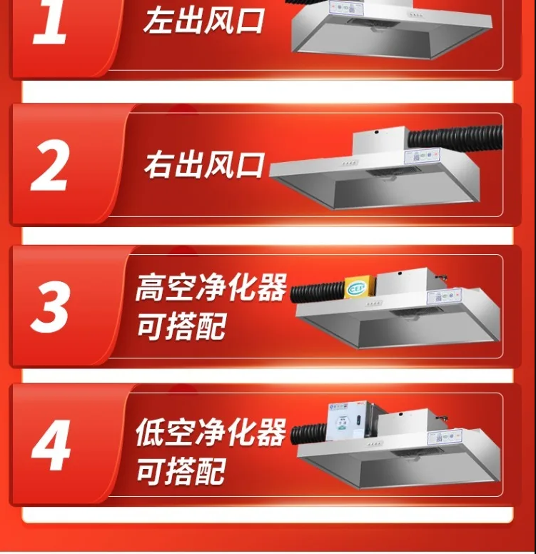 Commercial Kitchen Vent Hood - 220V Commercial Range Hood Kitchen Exhaust