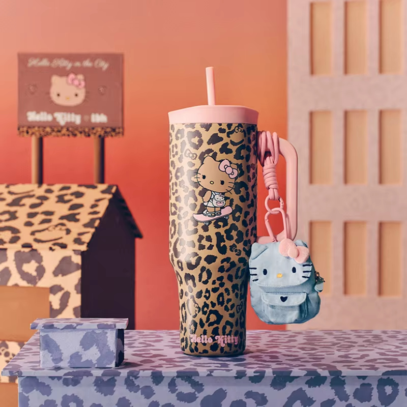 Commercial Kitchen Kettle - Hello Kitty Leopard Print Series Straw