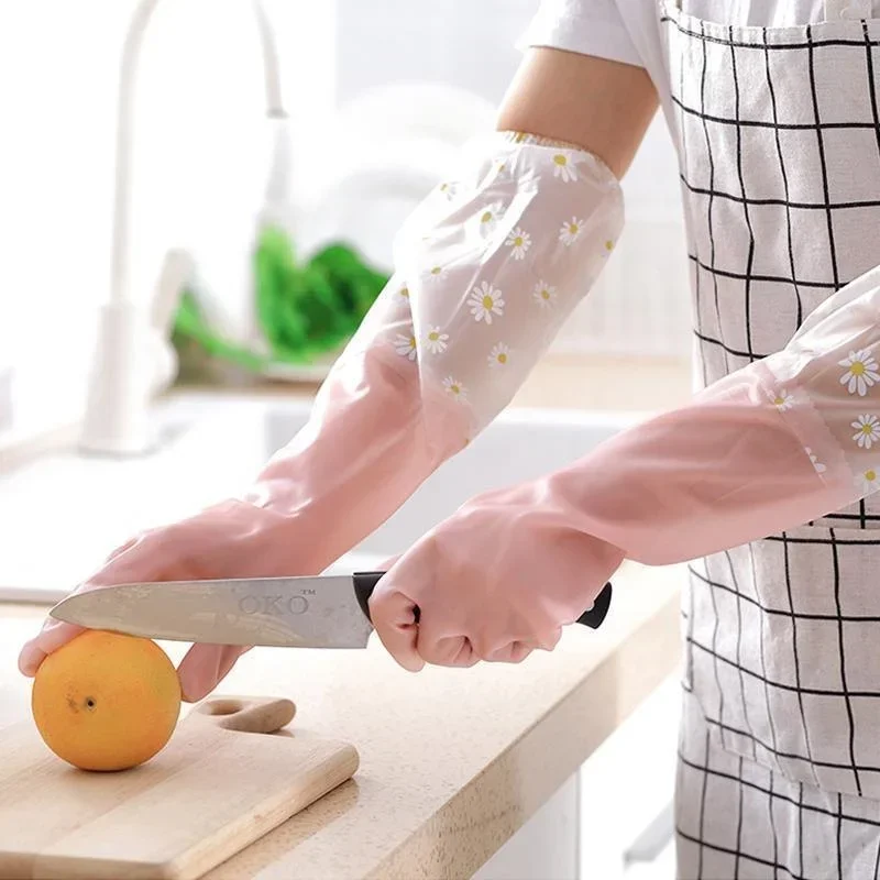 1 Pair Rubber Gloves Long Slee - مراجعة Commercial Kitchen Gloves وسعره