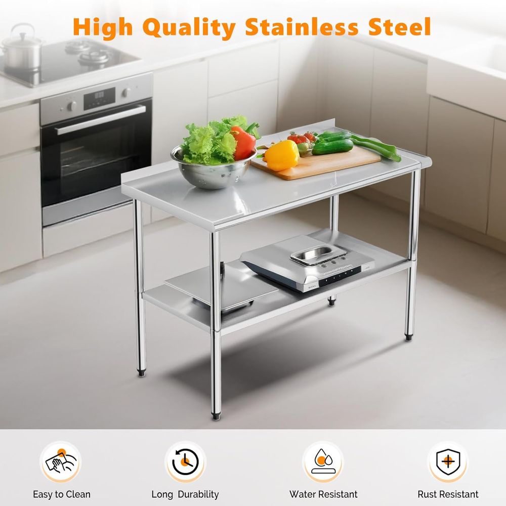 Heavy Duty Stainless Steel Com - مراجعة Commercial Kitchen Backsplash وسعره