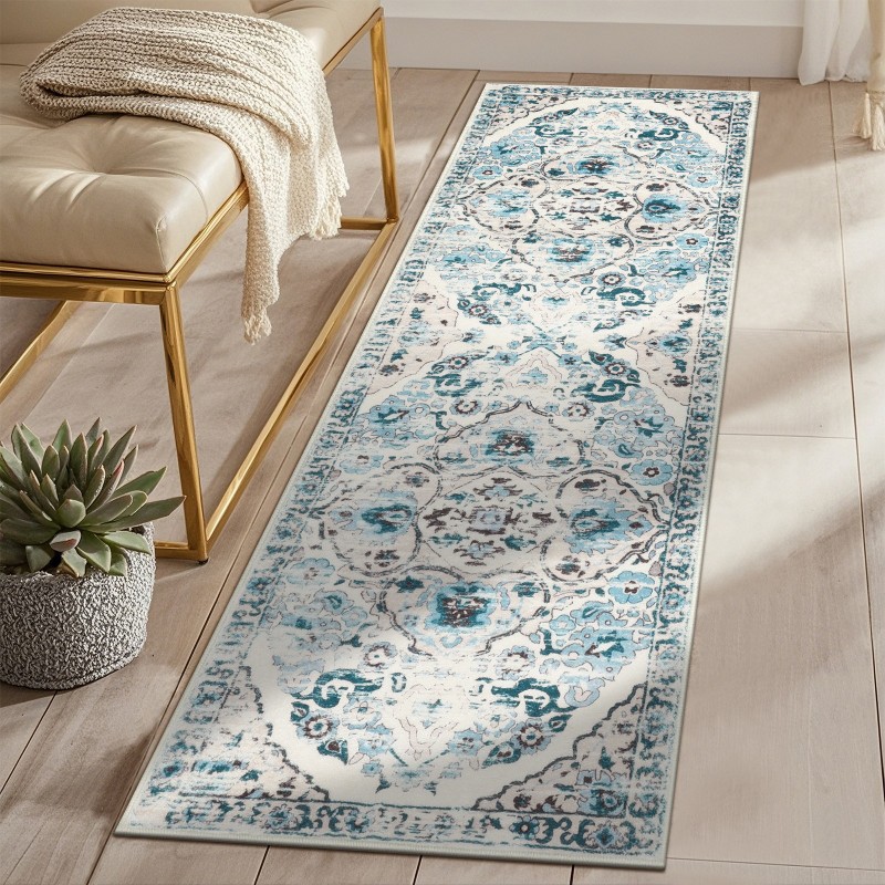 Nautical Runner Rug Deep Blue  - مراجعة Commercial Kitchen Background وسعره
