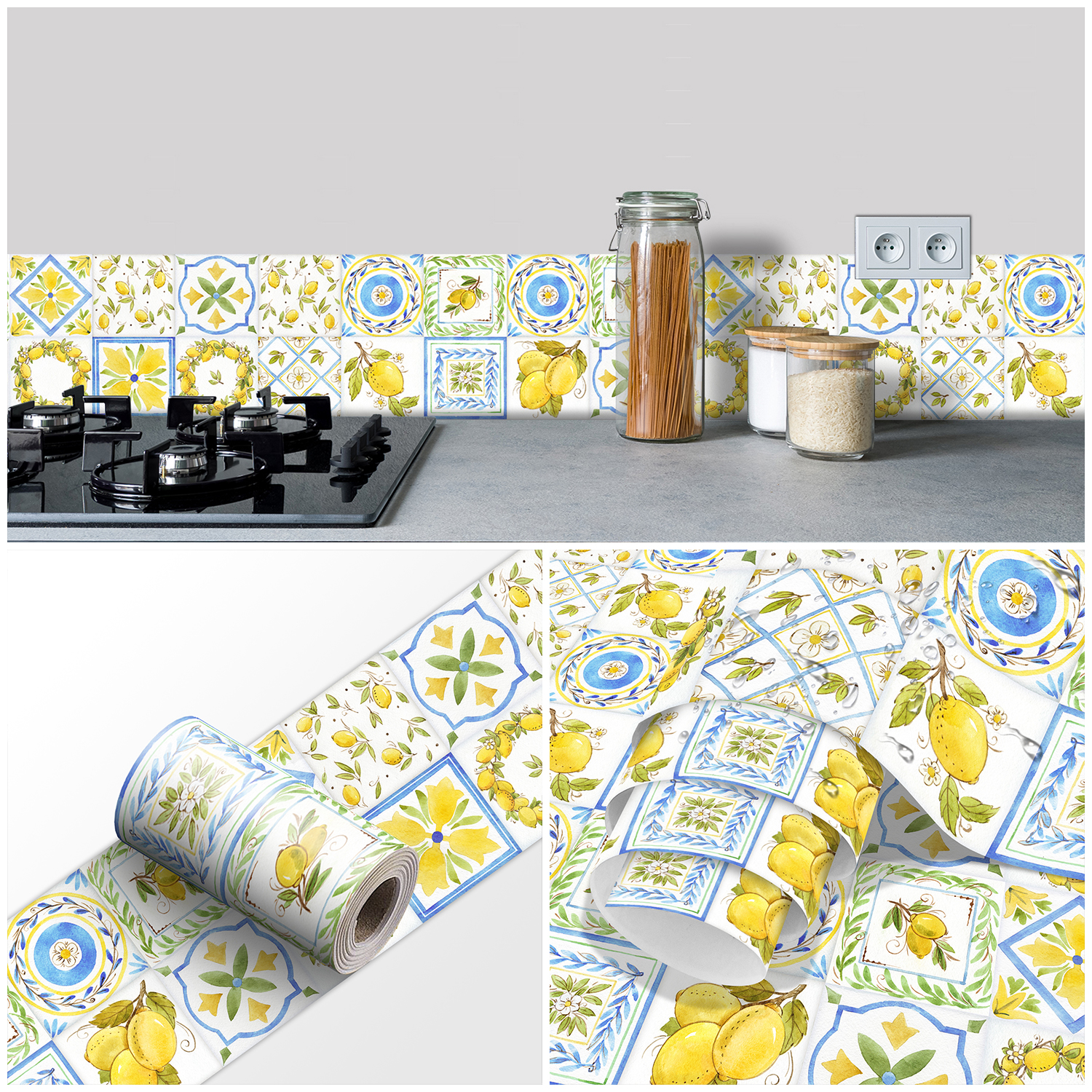 Fresh Style Lemon Ceramic Wall - مراجعة Commercial Kitchen Tiles وسعره