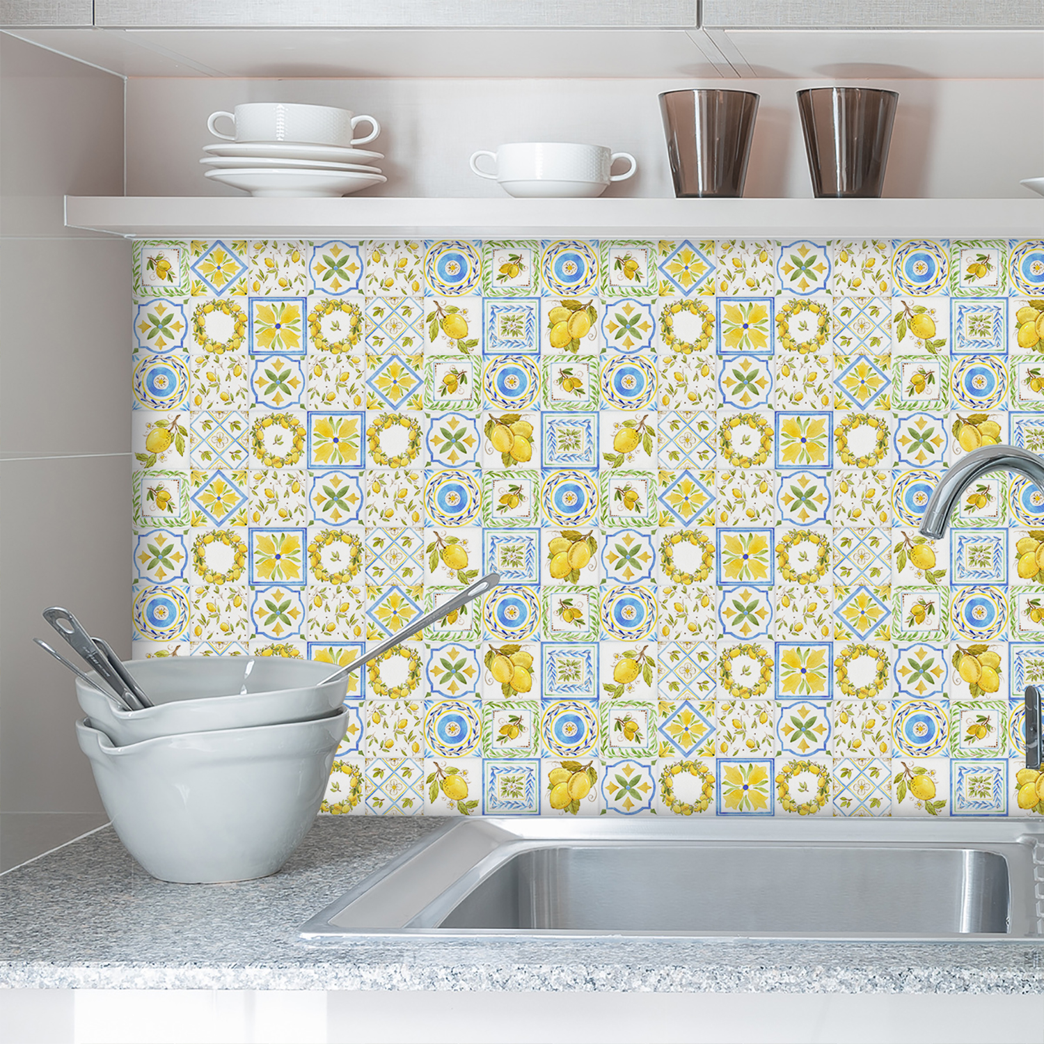 Fresh Style Lemon Ceramic Wall - مراجعة Commercial Kitchen Tiles وسعره