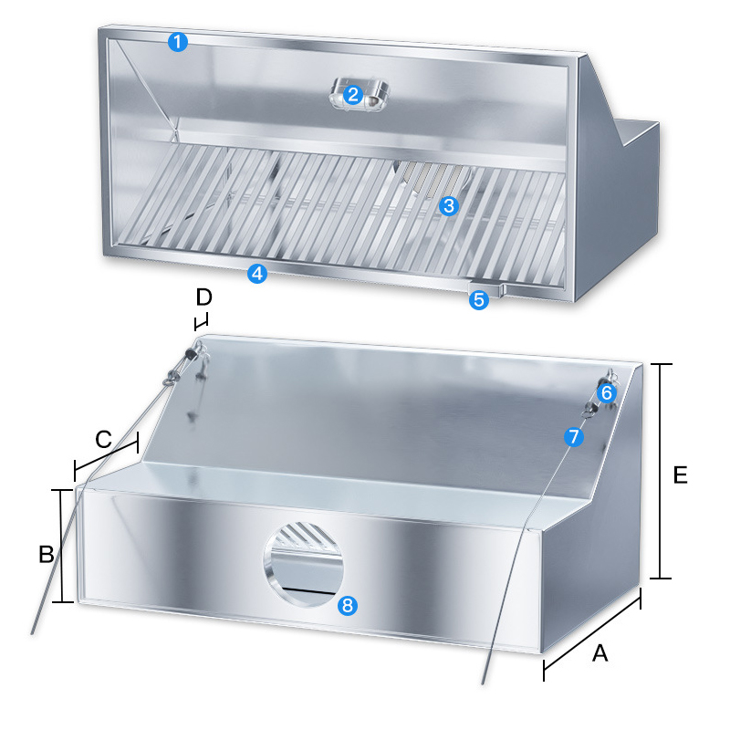 Commercial Stainless Steel Kit - مراجعة Commercial Kitchen Vent Hood وسعره