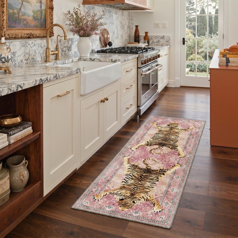 Persian Floral Runner Rug Beig - مراجعة Commercial Kitchen Background وسعره