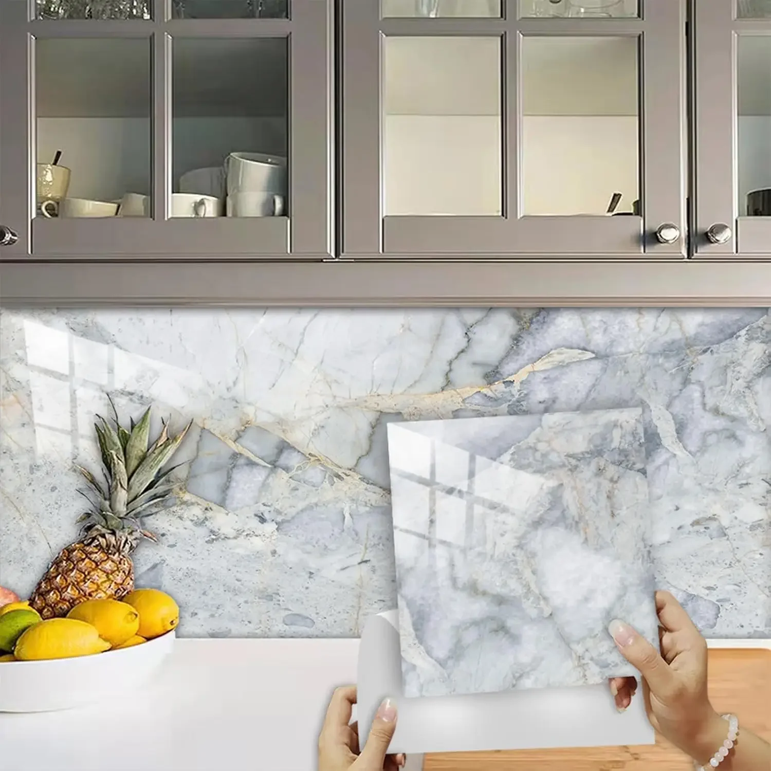 10/30/50PCS Thickened Self-adh - مراجعة Commercial Kitchen Tiles وسعره