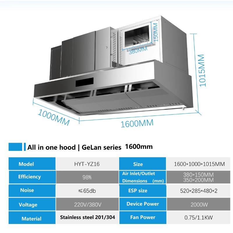 Electrostatic commercial smoke - مراجعة Commercial Kitchen Chimney وسعره