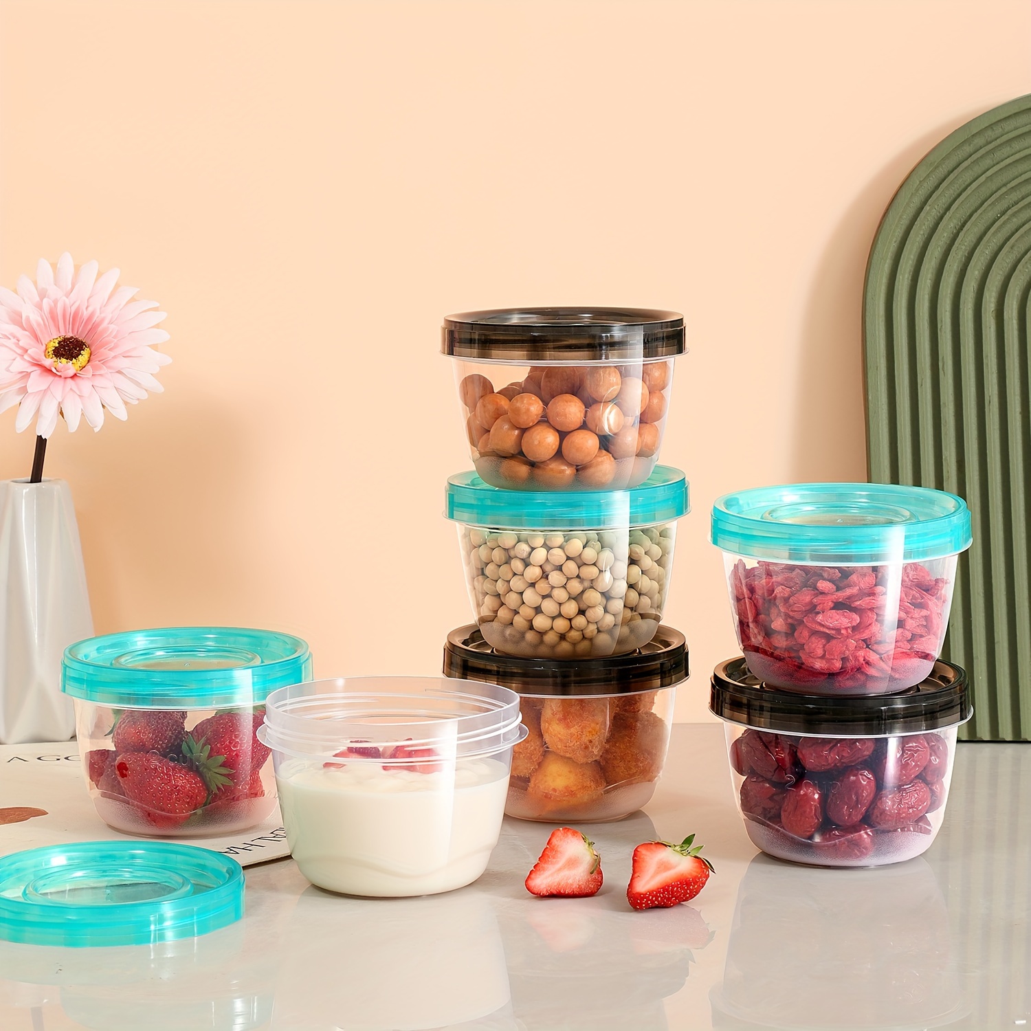 2 Transparent Sealed Food Stor - مراجعة Commercial Kitchen Utensil Organizer وسعره