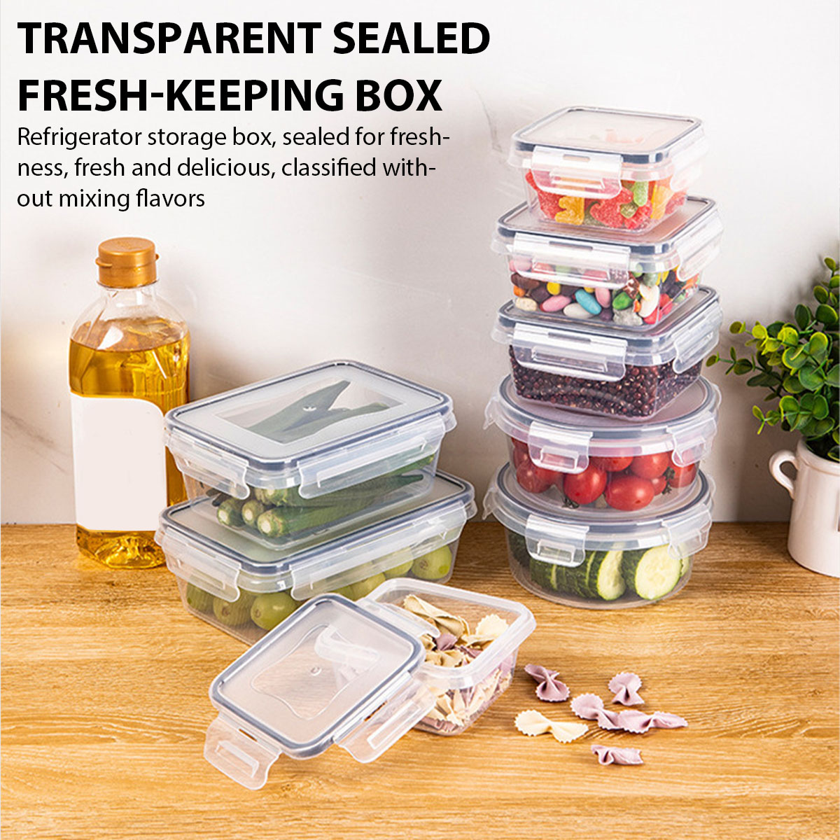 24Pcs/set Food Storage Box Set - مراجعة Commercial Kitchen Utensil Organizer وسعره
