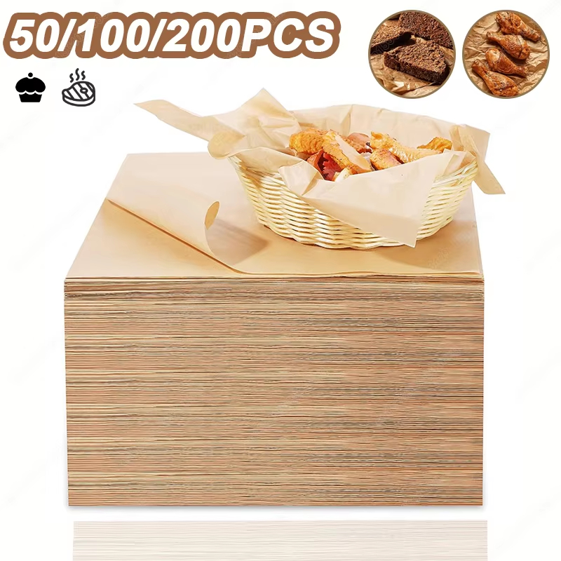 50/100/200PCS Baking Paper Par - مراجعة Deep Fryer Commercial وسعره