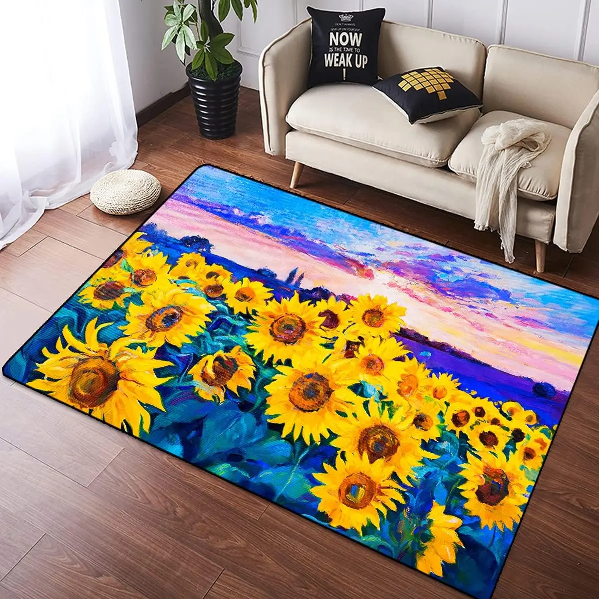 Yellow Sunflowers Flower on Bl - مراجعة Commercial Kitchen Background وسعره