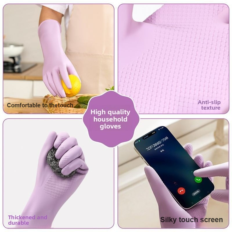 Latex Dish Washing Gloves,with - مراجعة Commercial Kitchen Gloves وسعره