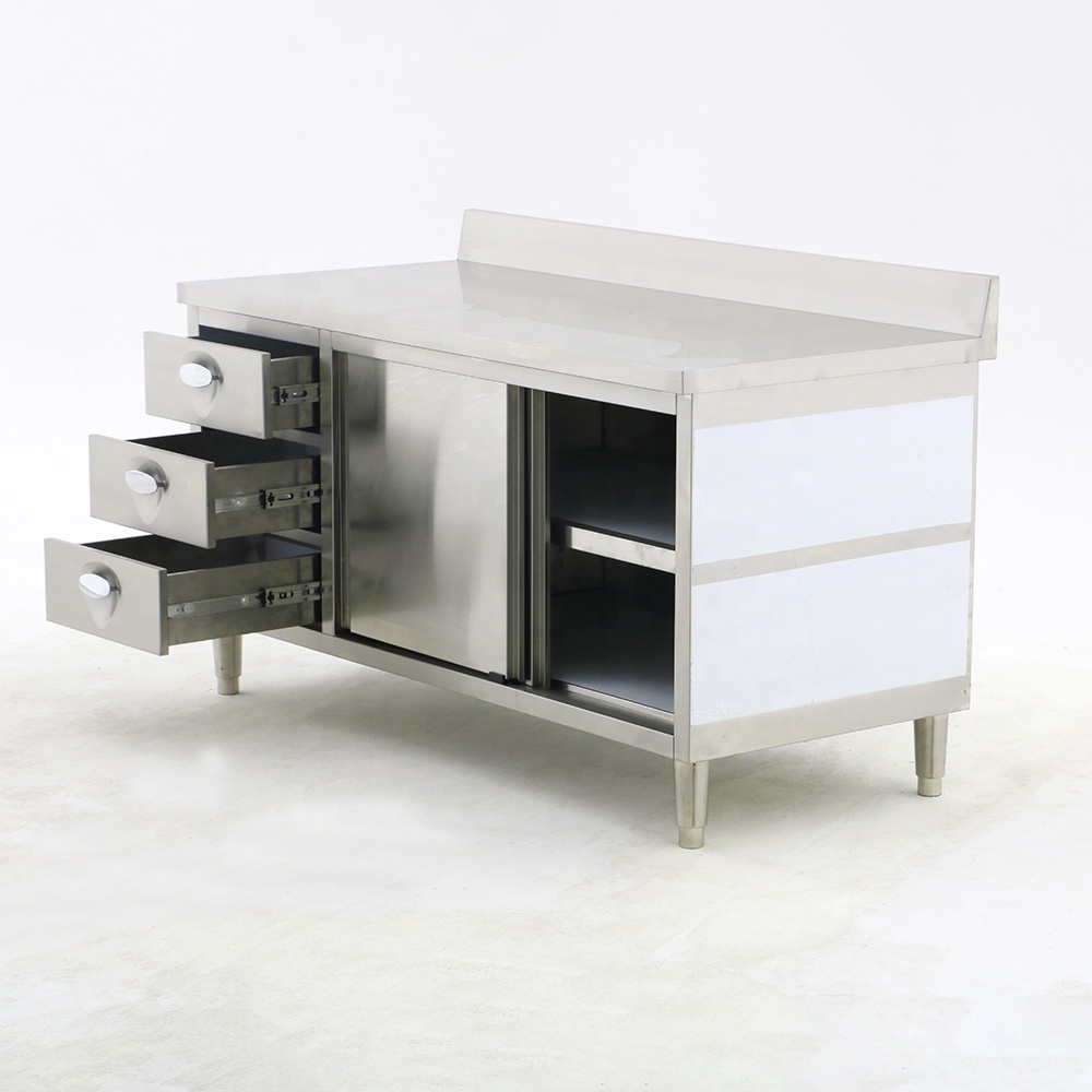 Stainless steel kitchen bench  - مراجعة Commercial Kitchen Backsplash وسعره