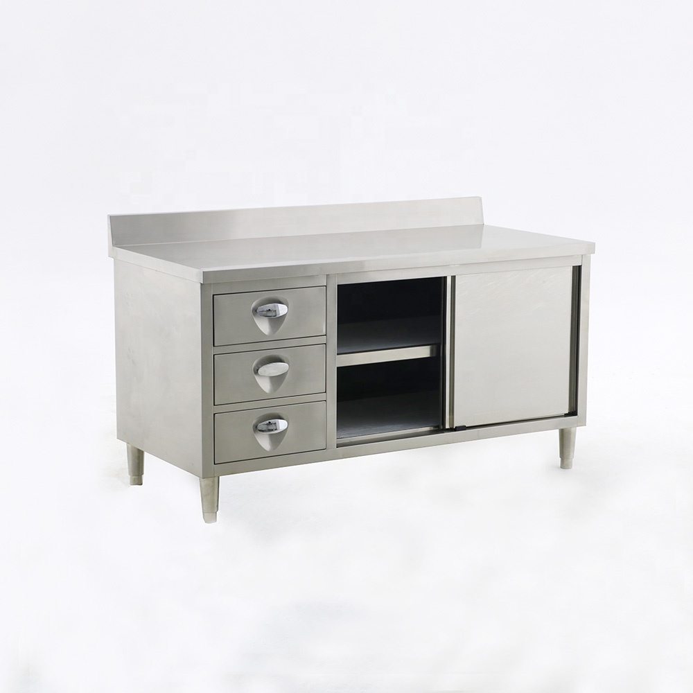 Stainless steel kitchen bench  - مراجعة Commercial Kitchen Backsplash وسعره