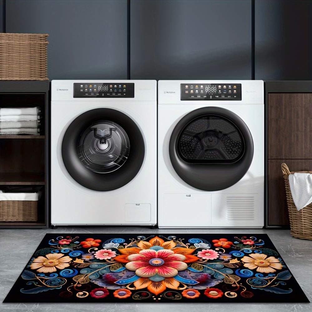 2D Printing Retro Floral Patte - مراجعة Commercial Kitchen Background وسعره