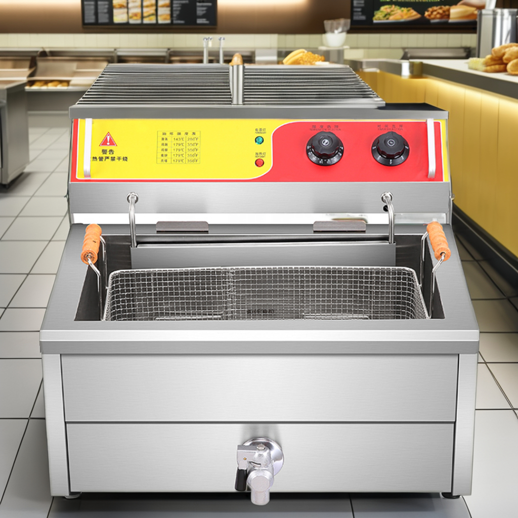 18L Large Capacity Electric Po - مراجعة Deep Fryer Commercial وسعره