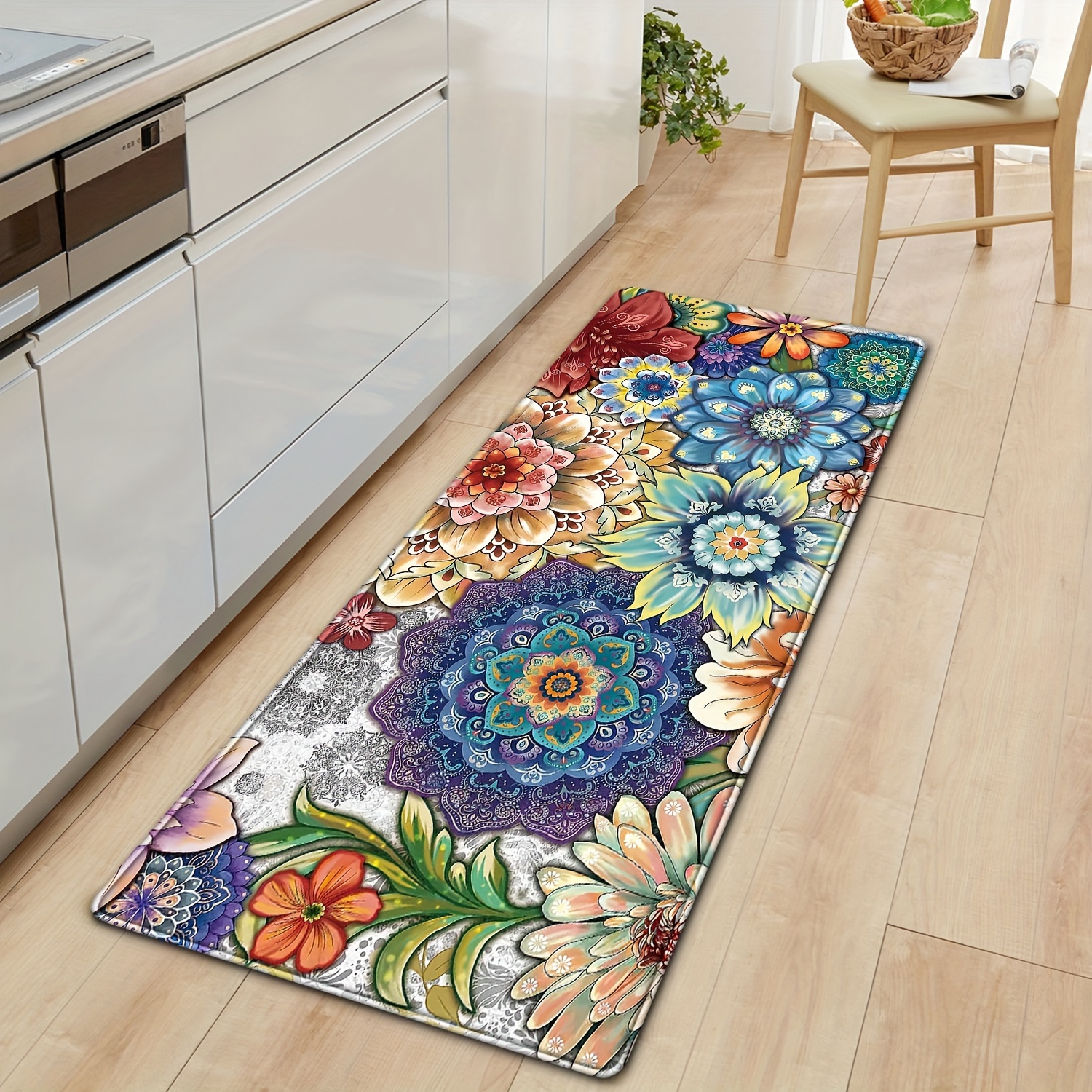 Vintage Floral Pattern Kitchen - مراجعة Commercial Kitchen Background وسعره