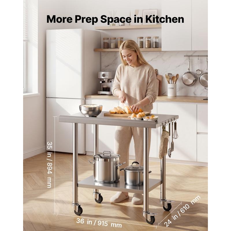 Stainless Steel Work Table, 24 - مراجعة Commercial Kitchen Backsplash وسعره