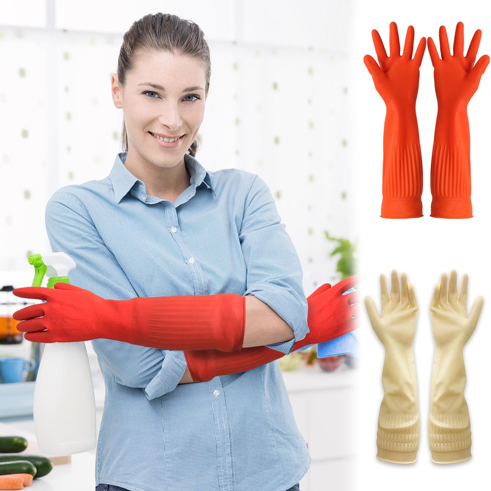 1pair Flexible Comfortable Rub - مراجعة Commercial Kitchen Gloves وسعره