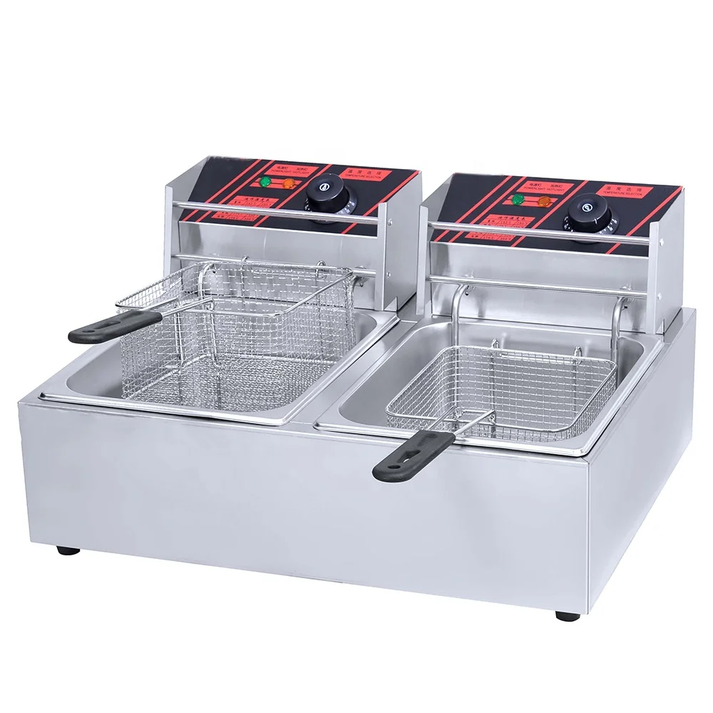 Double Tank Deep Fryer Machine - مراجعة Deep Fryer Commercial وسعره