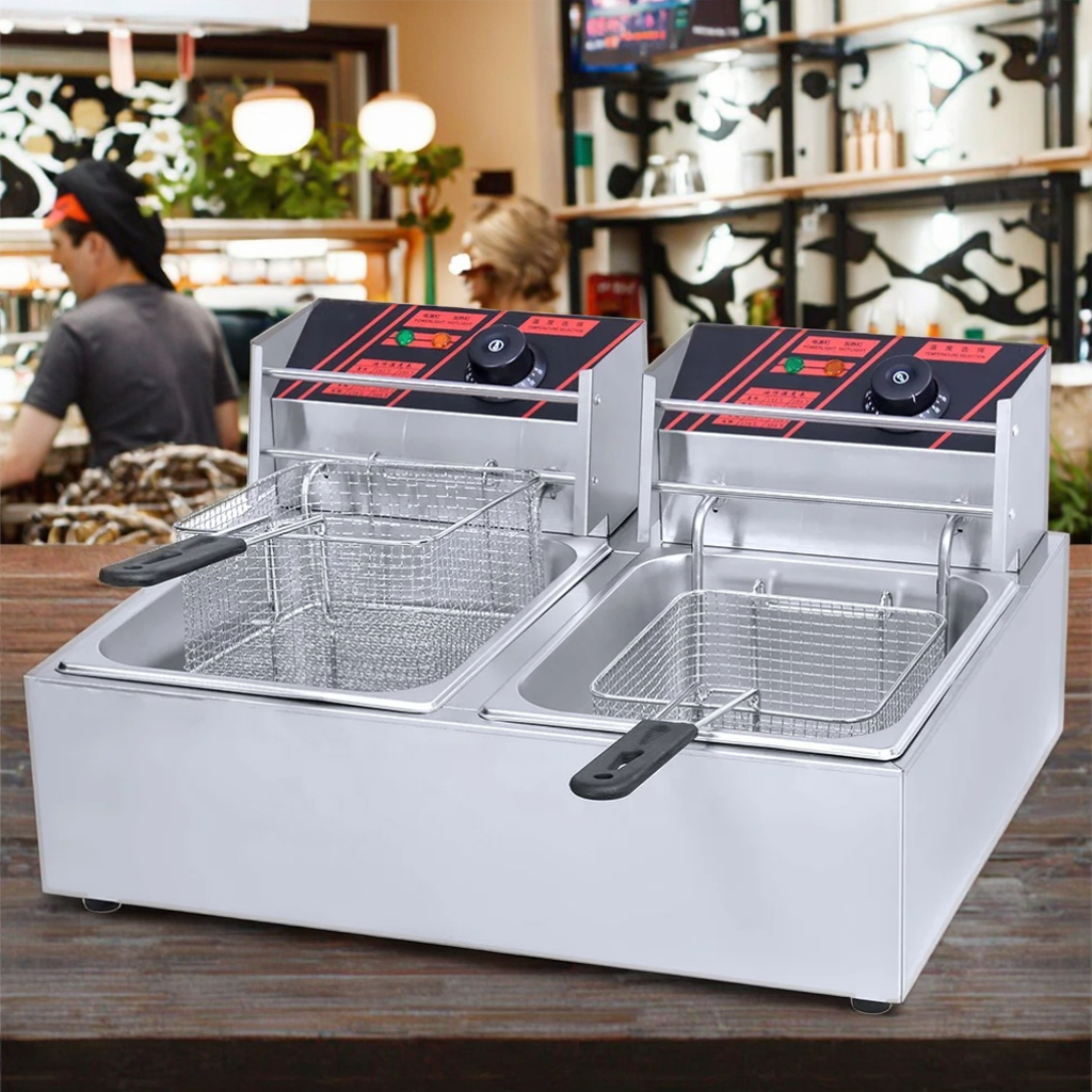 Double Tank Deep Fryer Machine - مراجعة Deep Fryer Commercial وسعره