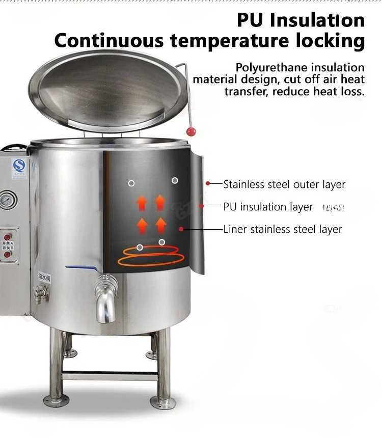 60L - 600liter Large Capacity  - مراجعة Commercial Kitchen Kettle وسعره