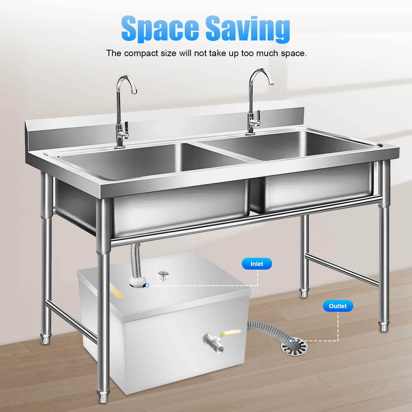 w/Drainage Pipe+Lid for Kitche - مراجعة Commercial Kitchen Grease Trap وسعره