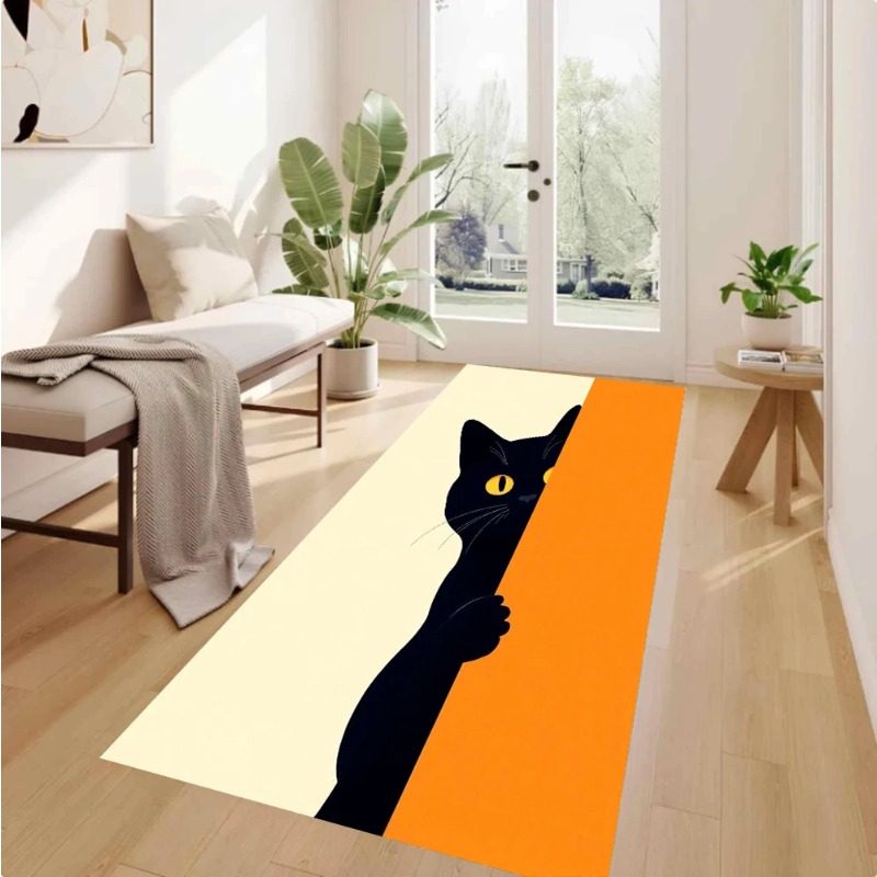 Retro Color Block Red Cat Flor - مراجعة Commercial Kitchen Background وسعره
