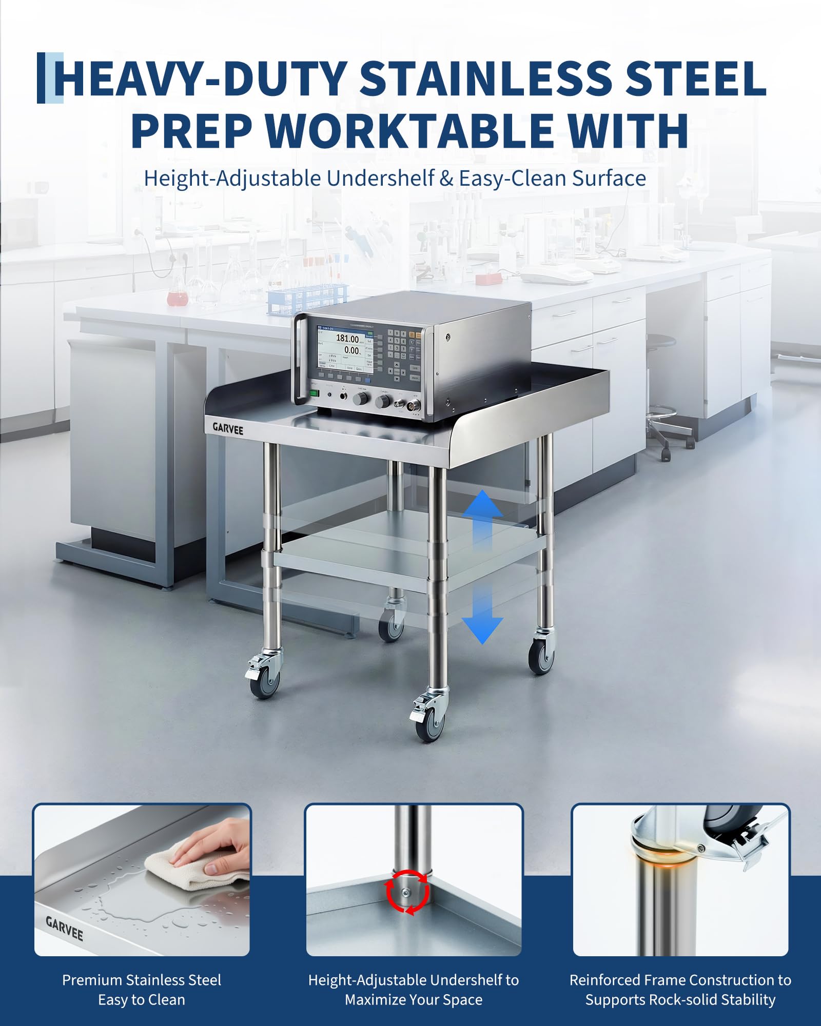 Stainless Steel Work Table Wit - مراجعة Commercial Kitchen Backsplash وسعره