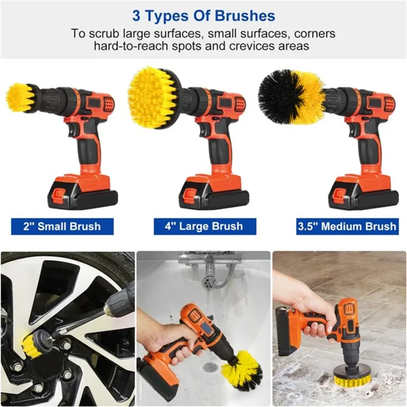3 pcs/set drill brush set powe - مراجعة Commercial Kitchen Tiles وسعره