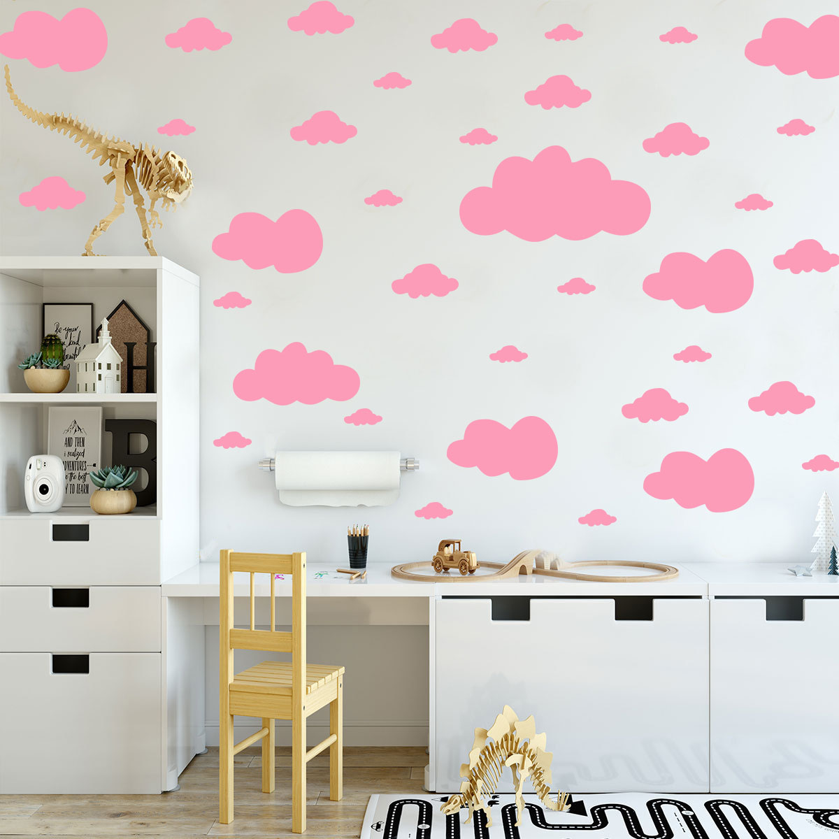 68 Pcs DIY Clouds Wall Sticker - مراجعة Commercial Kitchen Tiles وسعره