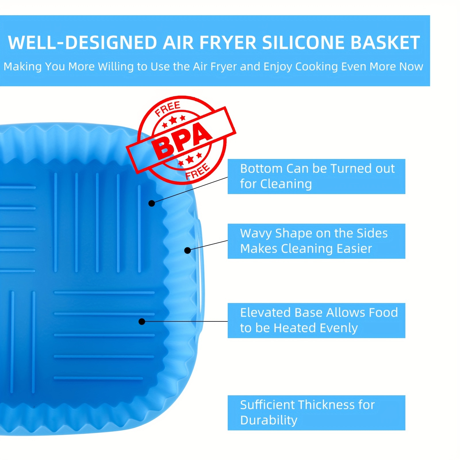 1 square silicone air fryer li - مراجعة Deep Fryer Commercial وسعره