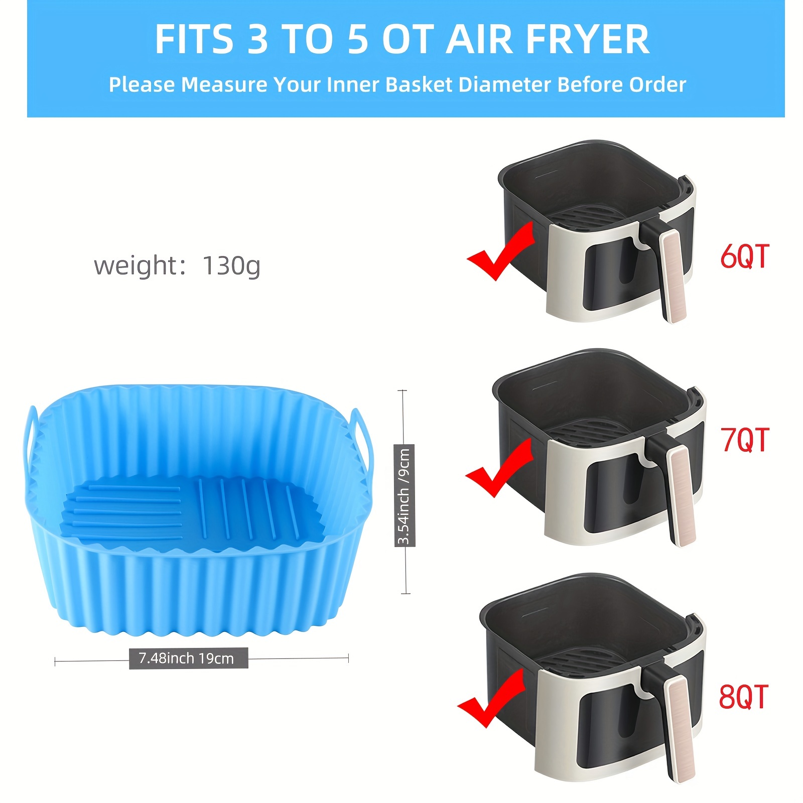 1 square silicone air fryer li - مراجعة Deep Fryer Commercial وسعره