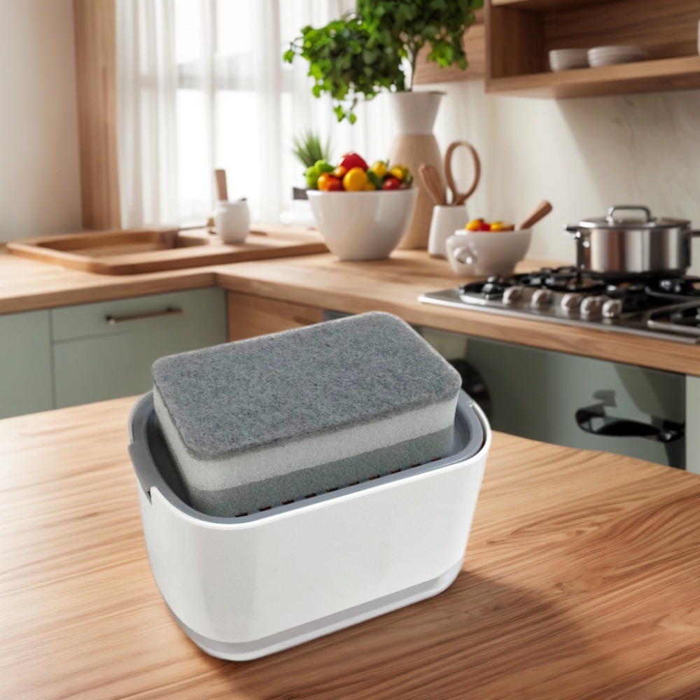 Manually Press The Soap Dispen - مراجعة Commercial Kitchen Utensil Organizer وسعره