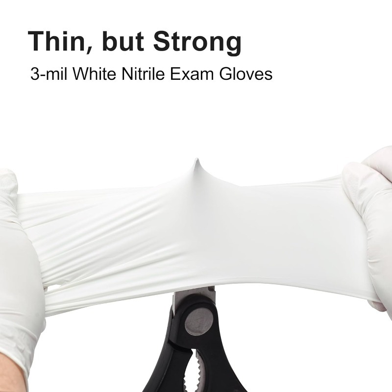 10-100PCS White Disposable Nit - مراجعة Commercial Kitchen Gloves وسعره