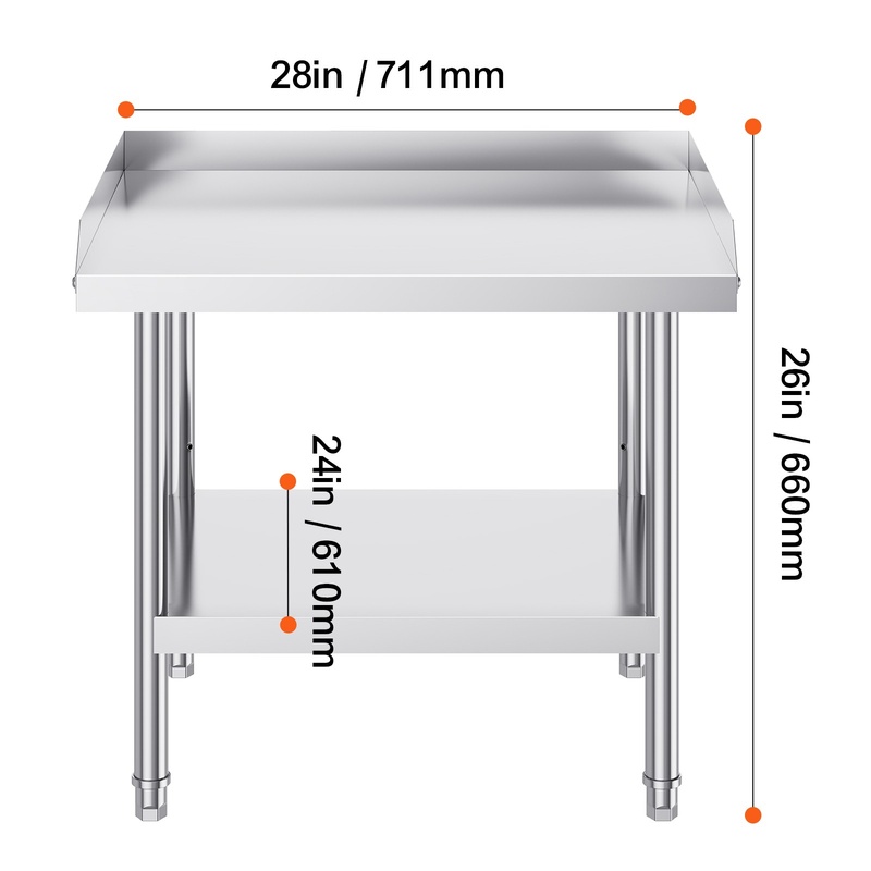 Adjustable Height Stainless St - مراجعة Commercial Kitchen Backsplash وسعره