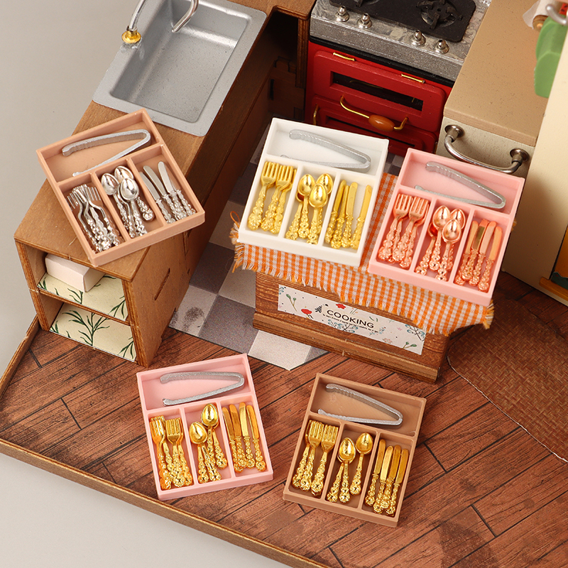 1Set 1:12 Dollhouse Mini Knife - مراجعة Commercial Kitchen Utensil Organizer وسعره
