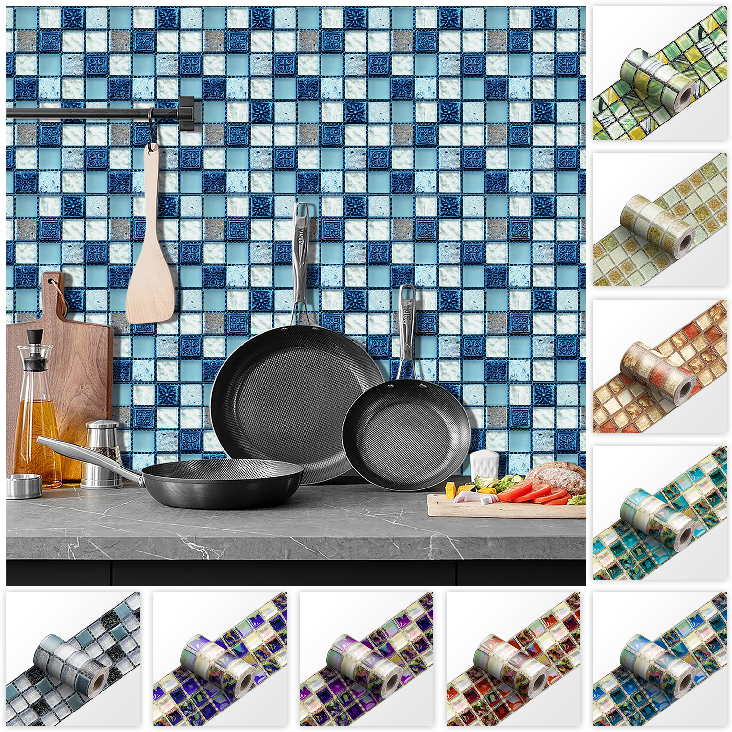 24 Styles 2D Mosaic Tiles Wall - مراجعة Commercial Kitchen Tiles وسعره