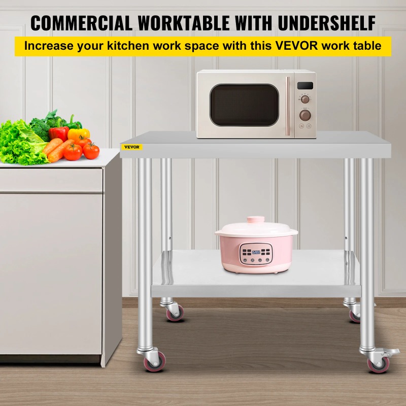 Stainless Steel Kitchen Prep T - مراجعة Commercial Kitchen Backsplash وسعره