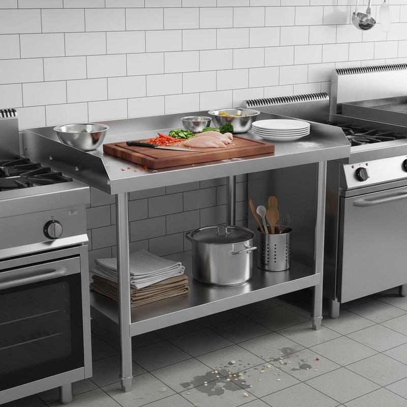 Metal Preparation Station 24 x - مراجعة Commercial Kitchen Backsplash وسعره