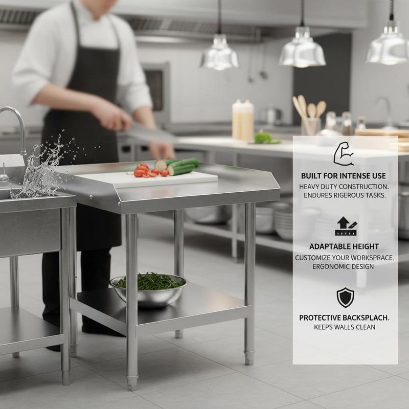 Metal Preparation Station 24 x - مراجعة Commercial Kitchen Backsplash وسعره