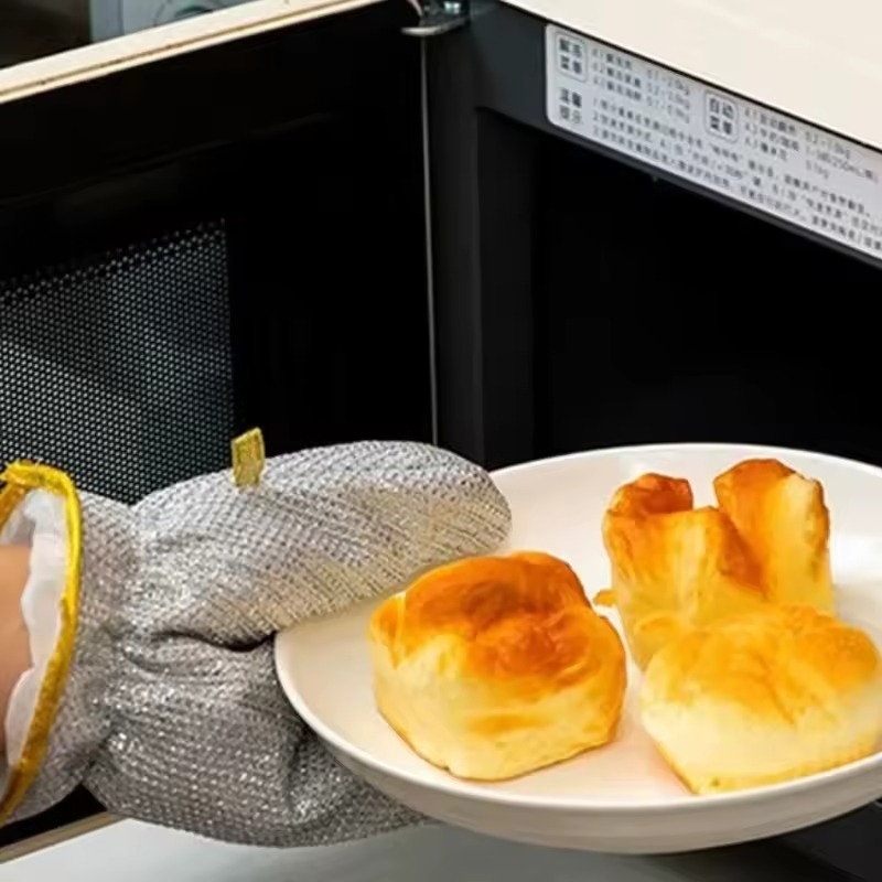 1/2PCS Silver Gloves Housework - مراجعة Commercial Kitchen Gloves وسعره