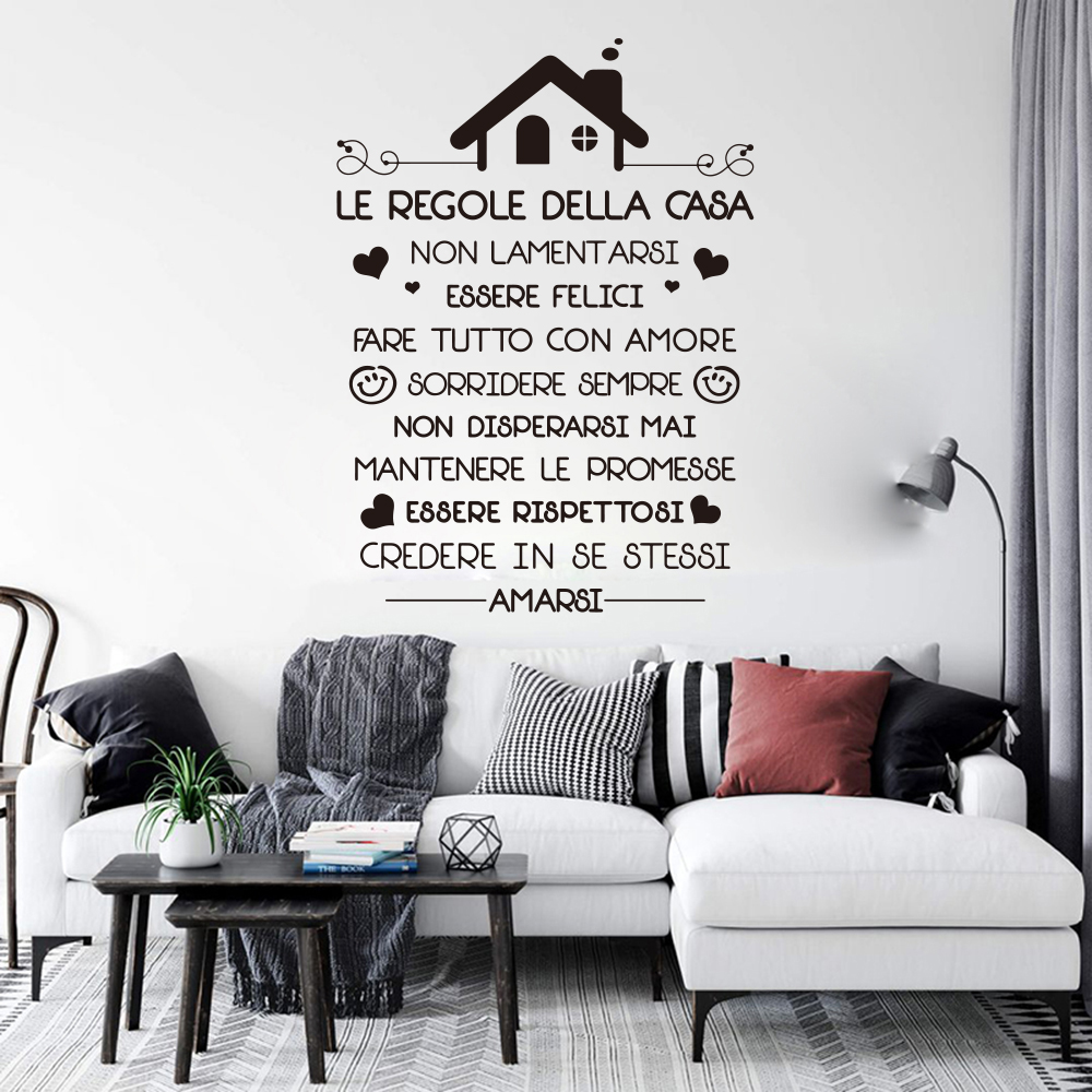 Italian House Rules Wall Decal - مراجعة Commercial Kitchen Tiles وسعره