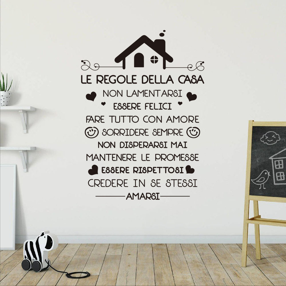 Italian House Rules Wall Decal - مراجعة Commercial Kitchen Tiles وسعره