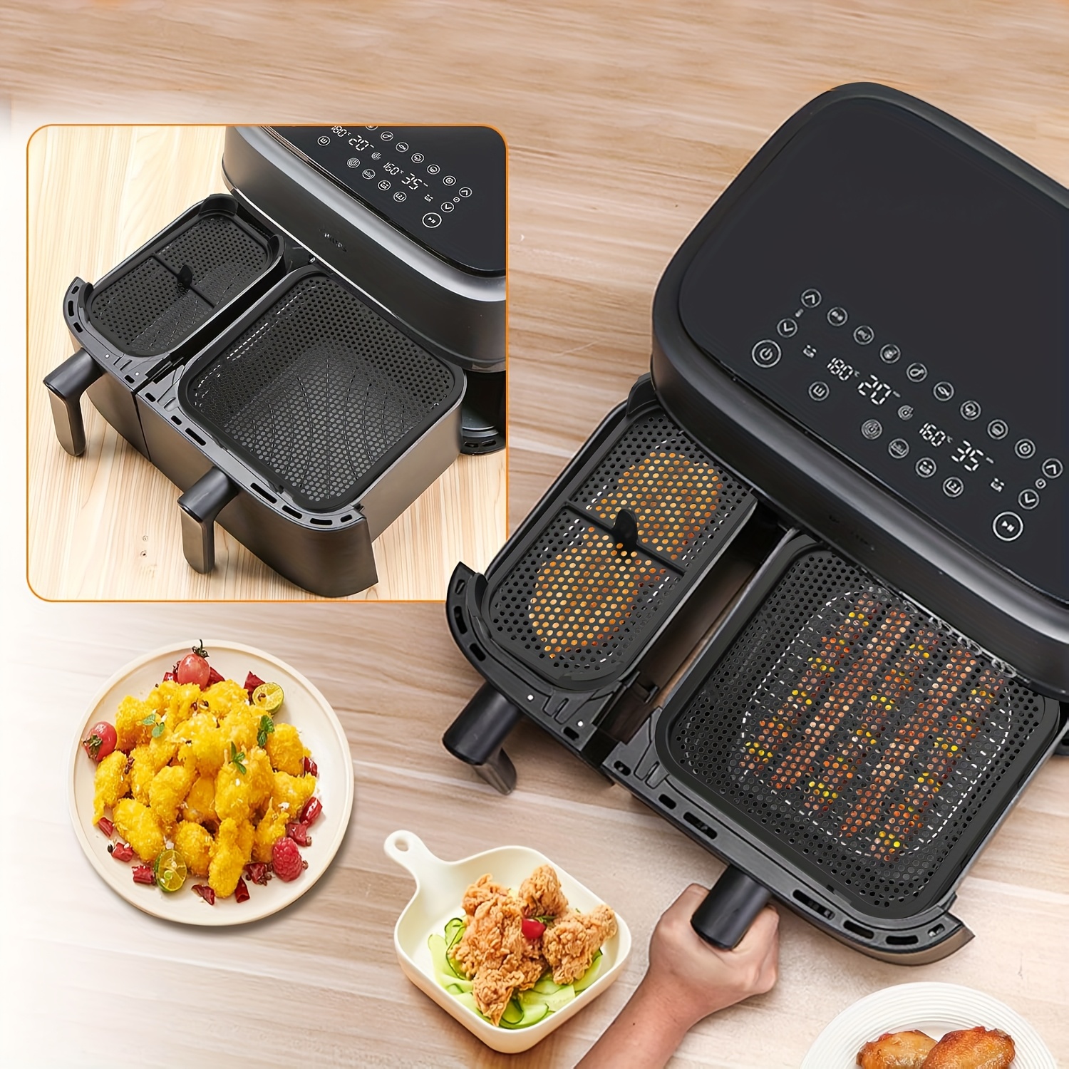 2Pcs New Air Fryer Splash Guar - مراجعة Deep Fryer Commercial وسعره