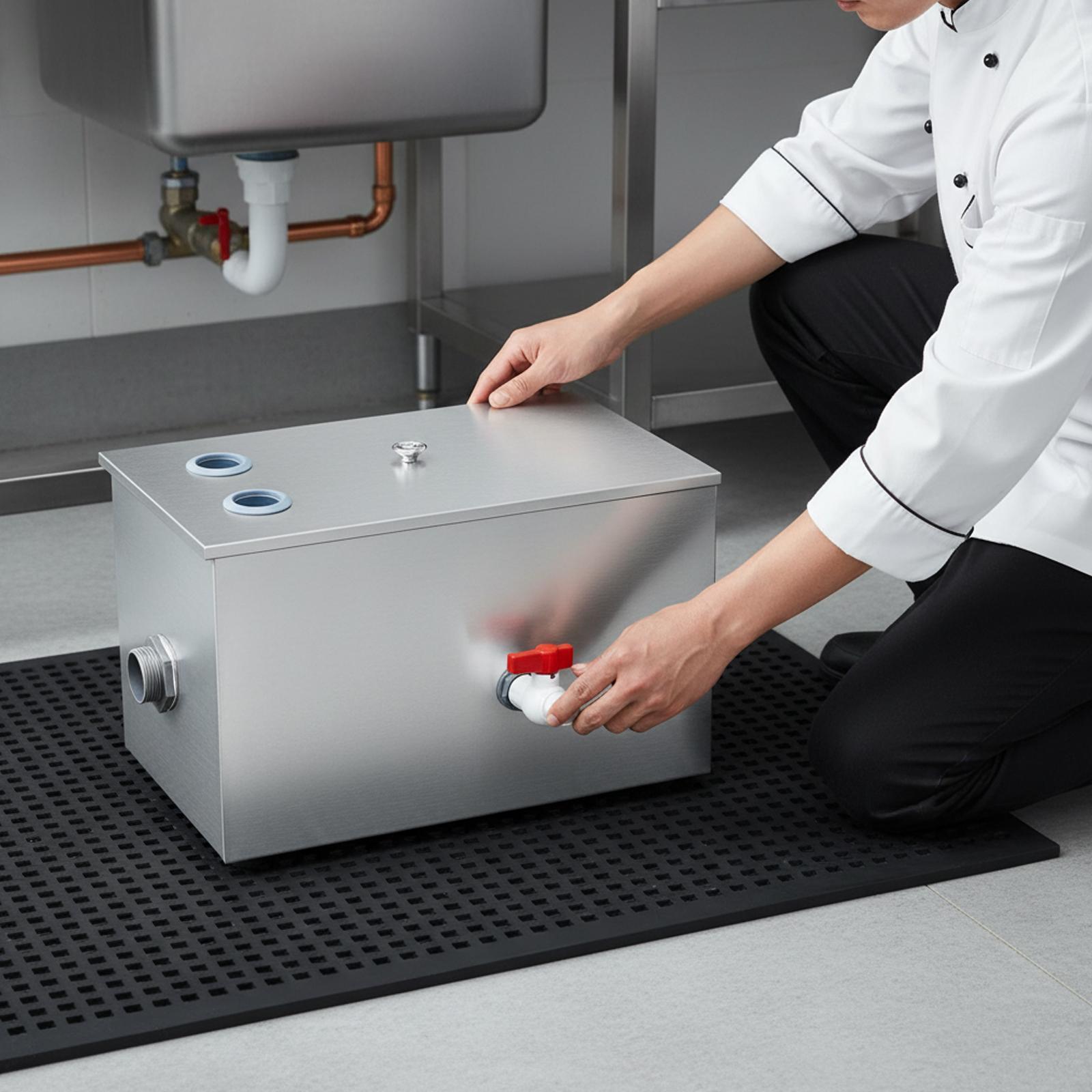 Stainless Steel Grease Trap In - مراجعة Commercial Kitchen Grease Trap وسعره