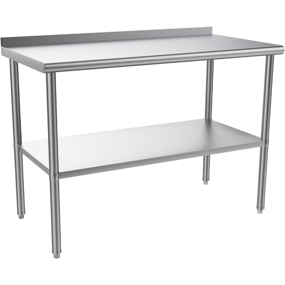 Stainless Steel Prep Table 48x - مراجعة Commercial Kitchen Backsplash وسعره